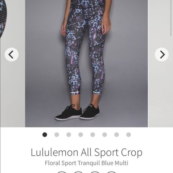 LuLuLemon All Sport Crop Floral Printed Leggings - Picture 3 of 6